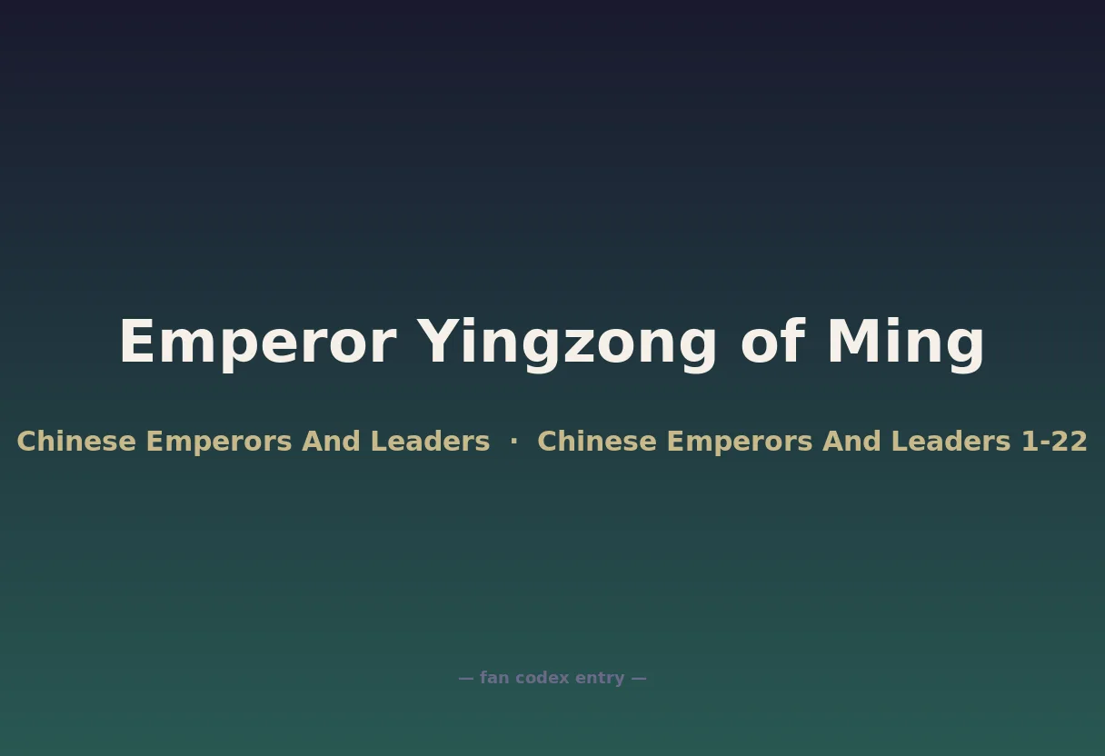 Emperor Yingzong of Ming